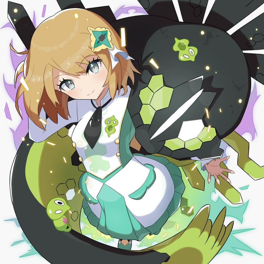 serena, zygarde, zygarde core, and zygarde cell (pokemon and 1 more) drawn by kamiya_(fsck3847)
