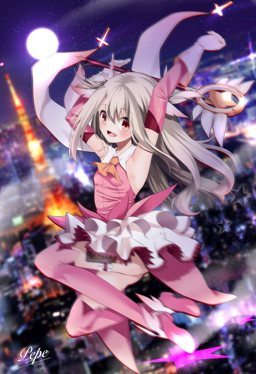 illyasviel von einzbern, prisma illya, and magical ruby (fate and 1 more) drawn by pei_iriya