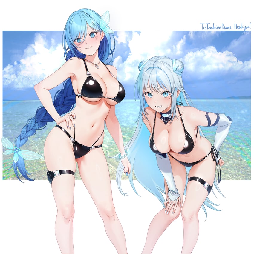 tsukino diana and nano (indie virtual youtuber) drawn by mstm