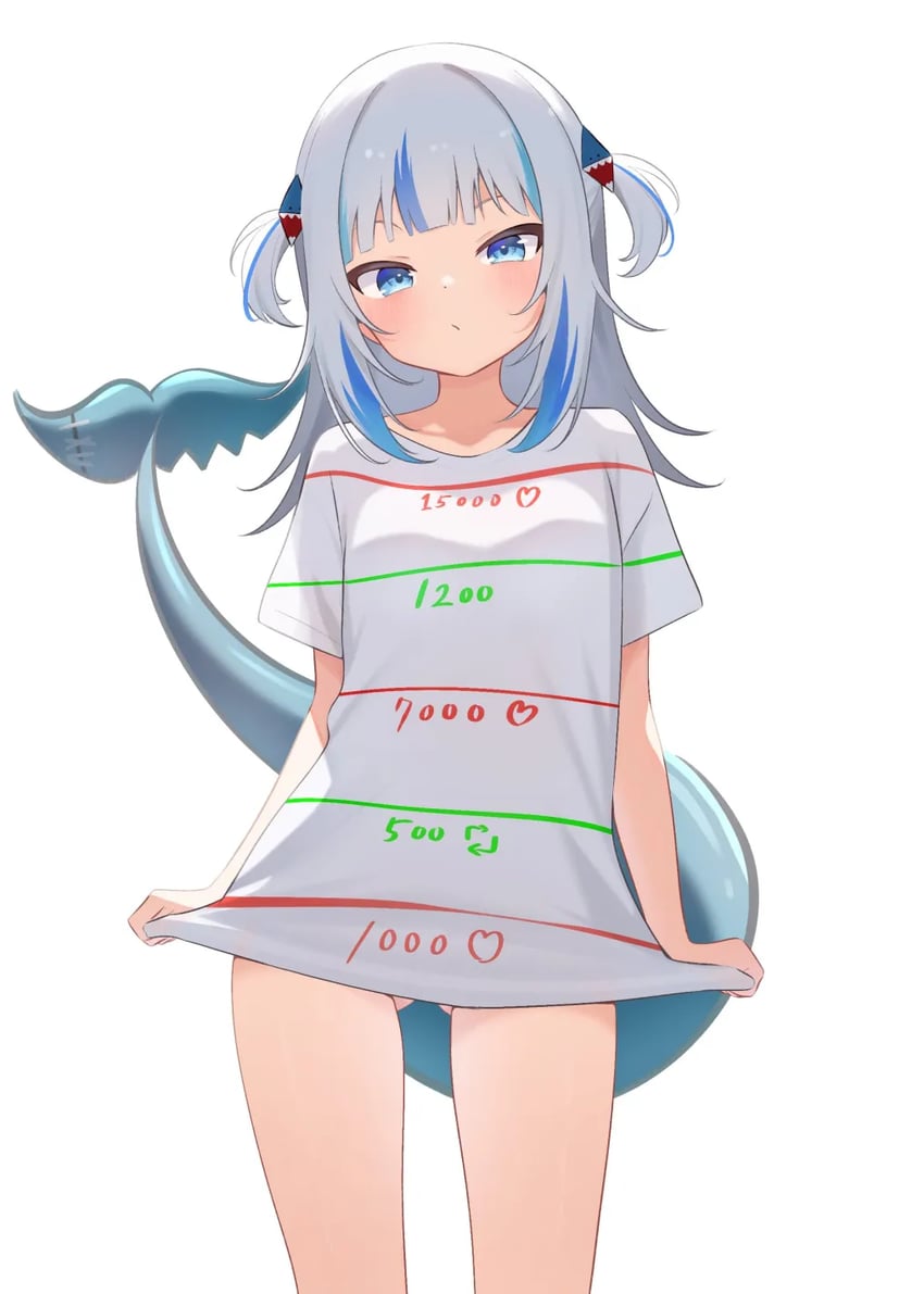 gawr gura (hololive and 1 more) drawn by ryu160303