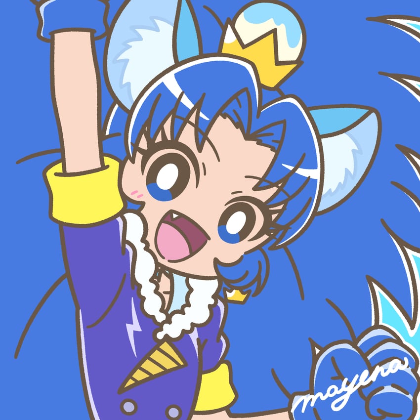 tategami aoi and cure gelato (precure and 1 more) drawn by mayena