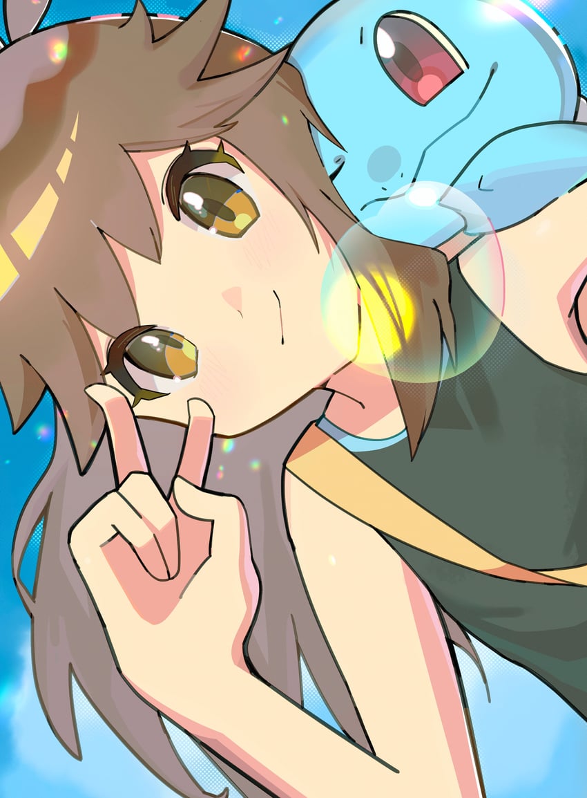 squirtle and green (pokemon and 1 more) drawn by rasoso_(wyzx4524)