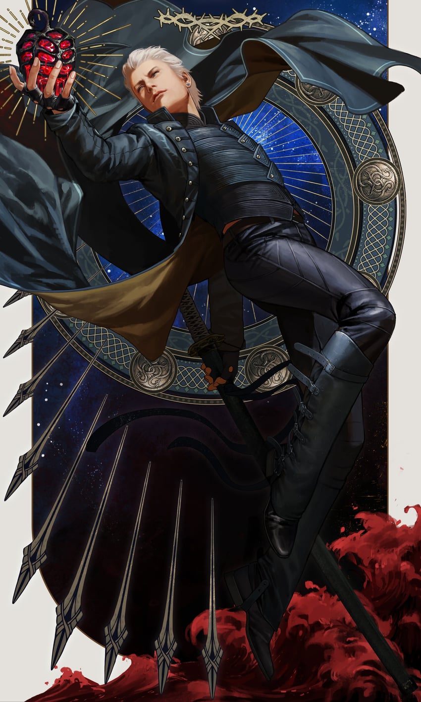 vergil (devil may cry and 1 more) drawn by maozhu