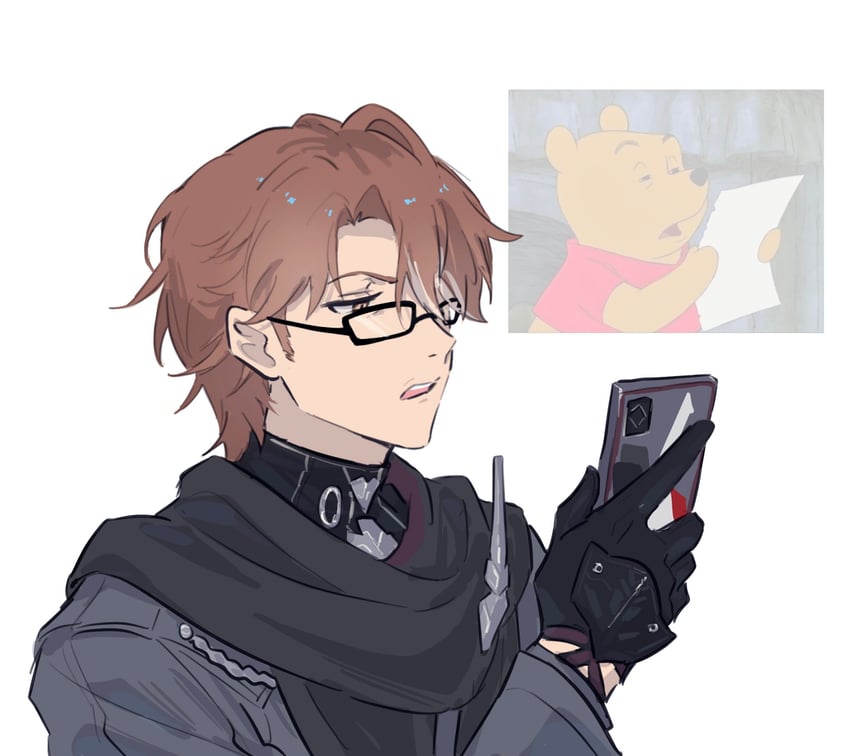welt yang and pooh (honkai and 2 more) drawn by mao_(expuella)