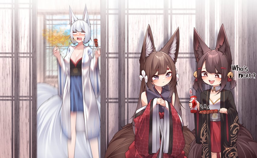kaga, amagi-chan, and akagi-chan (azur lane) drawn by samip