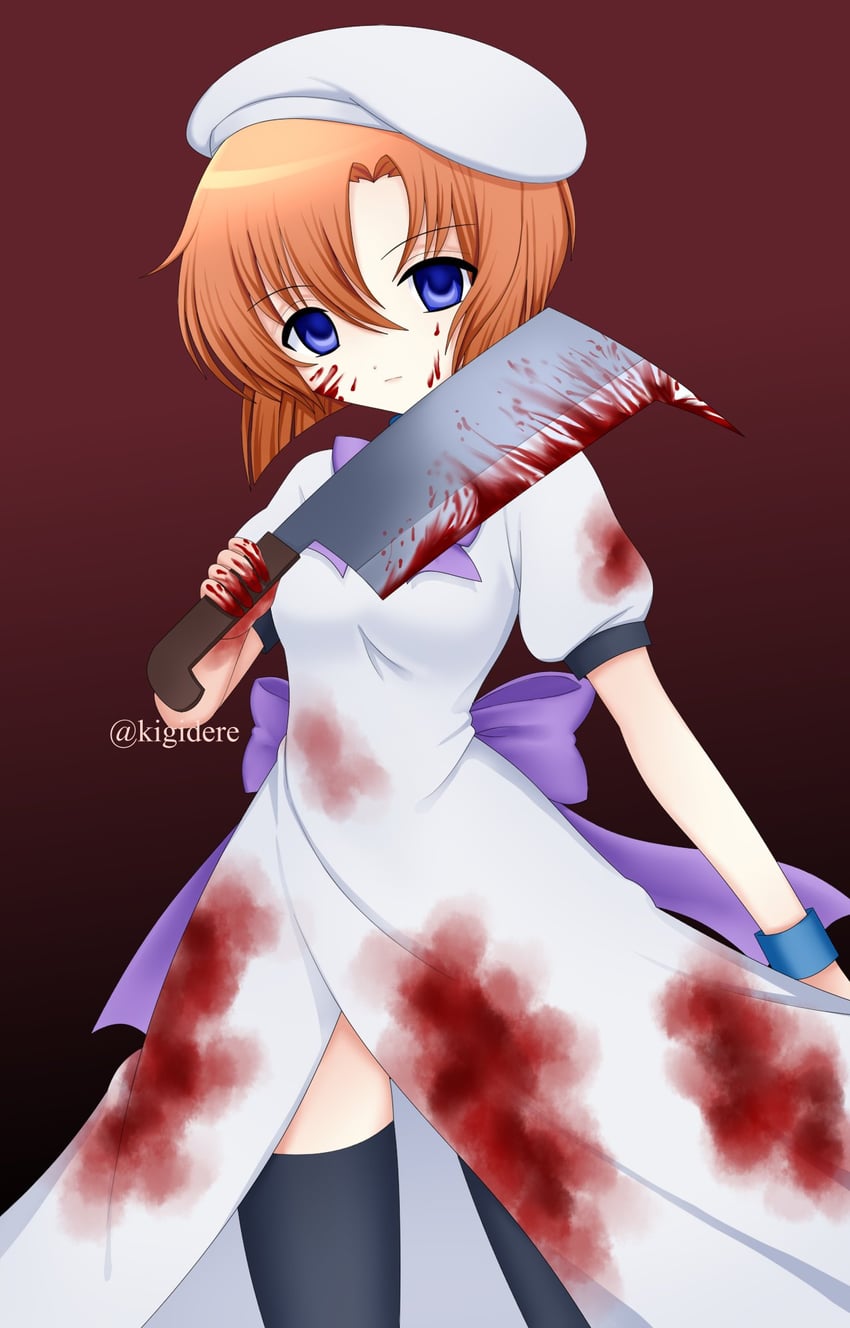 ryuuguu rena (higurashi no naku koro ni) drawn by kigidere