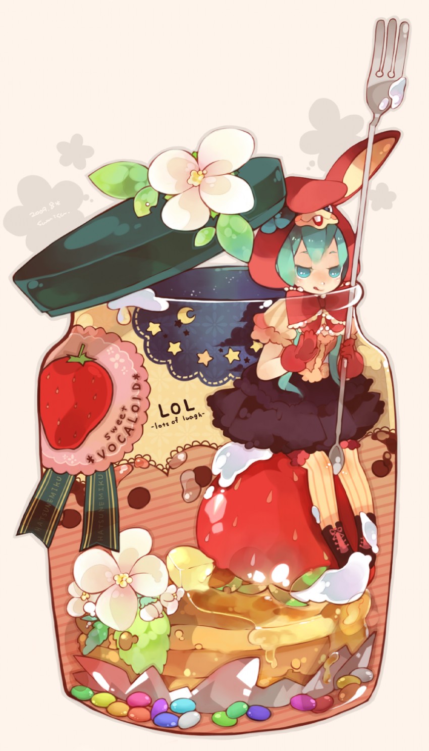 hatsune miku (vocaloid and 1 more) drawn by sumisu_(rinsumi)