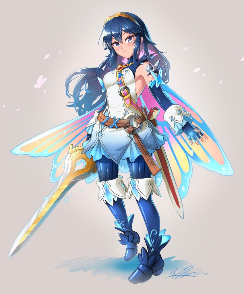 lucina (fire emblem and 2 more) drawn by burnt_green_tea