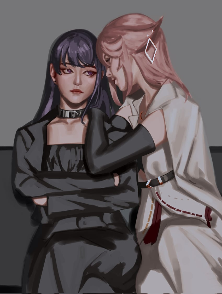 raiden shogun and yae miko (genshin impact) drawn by lyxmai