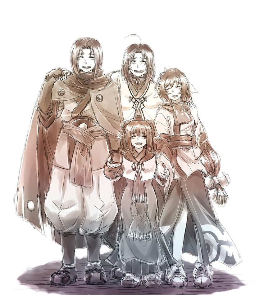 kuon, nekone, haku, and ukon (utawarerumono and 2 more) drawn by si_(ws_uta0505)
