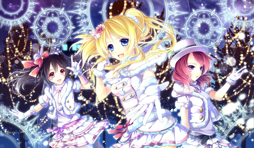 nishikino maki, yazawa nico, and ayase eli (love live! and 1 more) drawn by mochizuki_shiina