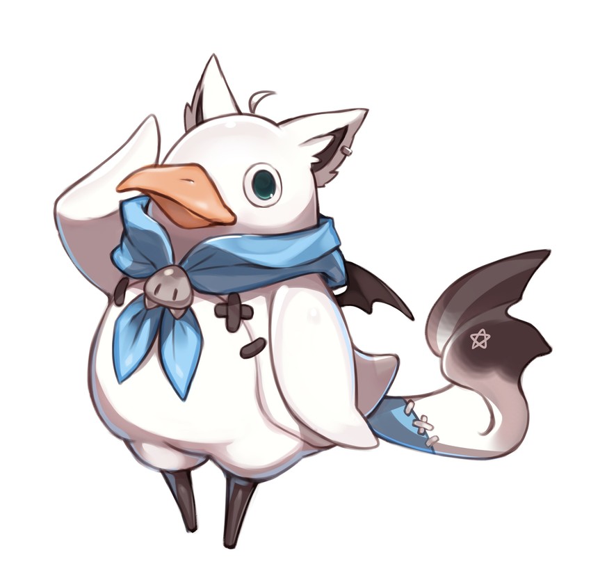 shirakami fubuki and prinny (hololive and 1 more) drawn by sukemyon