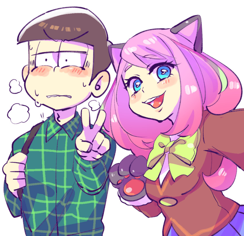 matsuno choromatsu and hashimoto nyaa (osomatsu and 1 more) drawn by shakata_(syakatan)