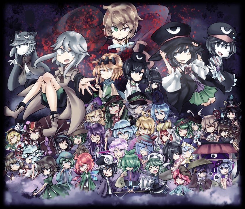 enraku tsubakura, houlen yabusame, senri tsurubami, shitodo kuroji, zuifeng tenkai, and 38 more (len'en) drawn by cileuhsa