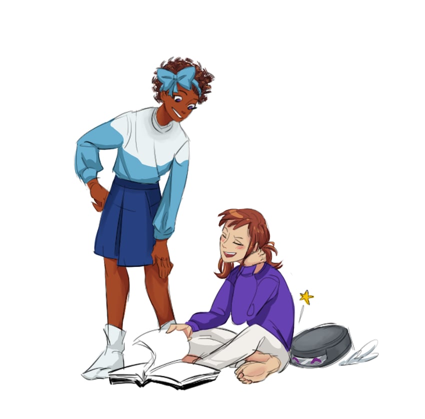 hat kid and bow kid (a hat in time) drawn by kudo_nguyen