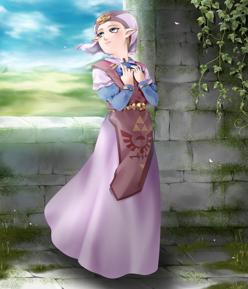 princess zelda and young zelda (the legend of zelda and 1 more) drawn by wasabi_(legemd)