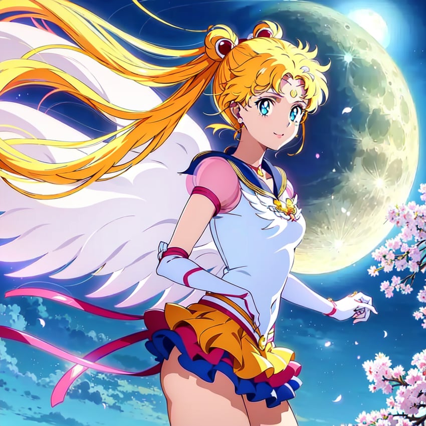 tsukino usagi, sailor moon, and eternal sailor moon (bishoujo senshi sailor moon and 1 more) drawn by bureezu