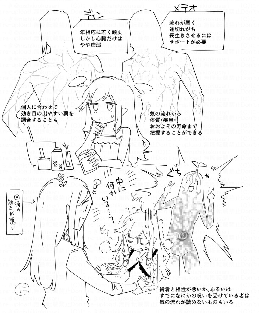 curse maker, paladin, doctor magus, paladin 2, doctor magus 4, and 1 more (sekaiju no meikyuu) drawn by nikki_kyousuke
