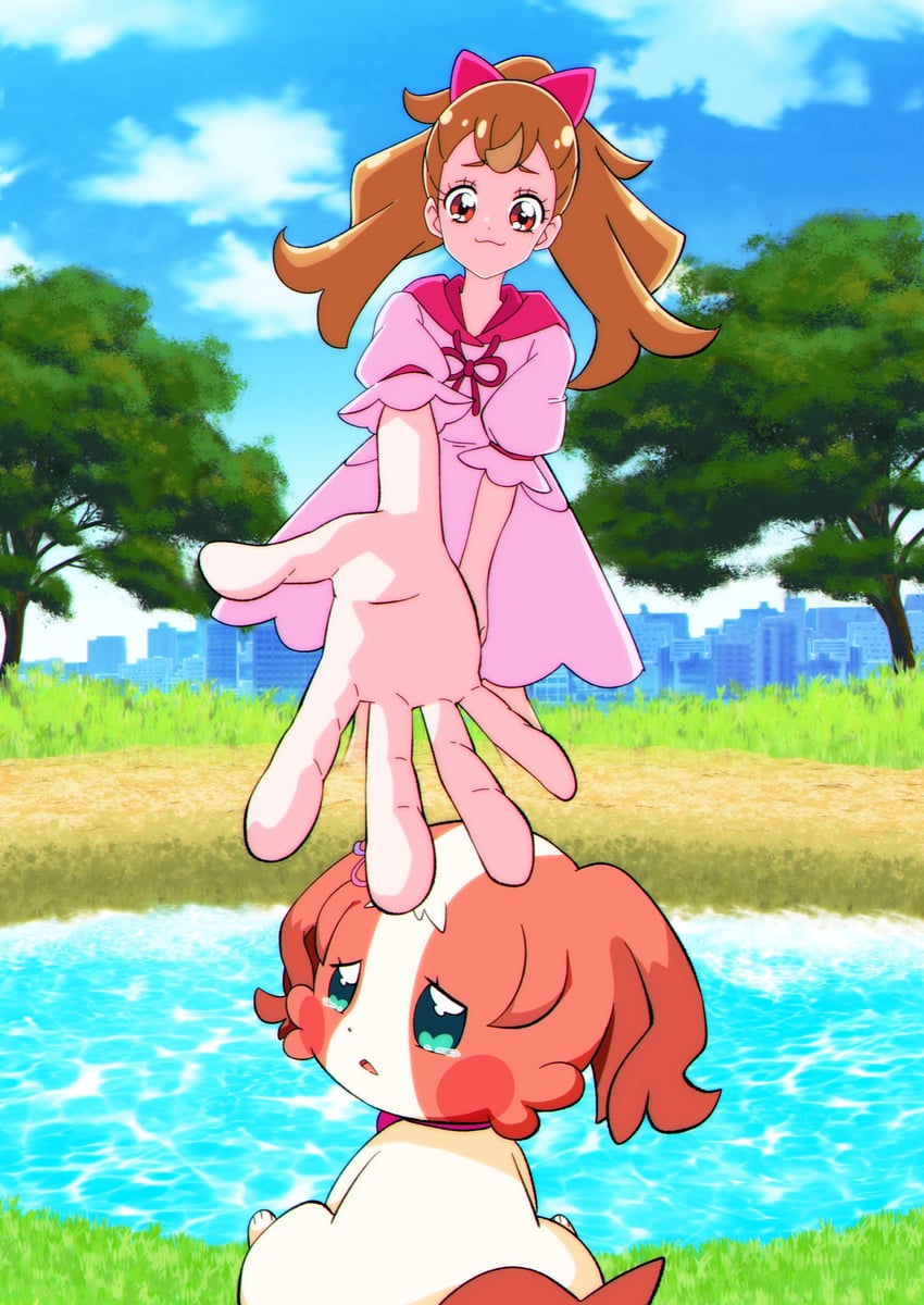 inukai komugi and inukai iroha (precure and 1 more) drawn by @est@