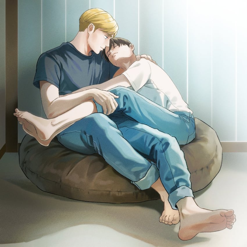 levi and erwin smith (shingeki no kyojin) drawn by 1216liddell