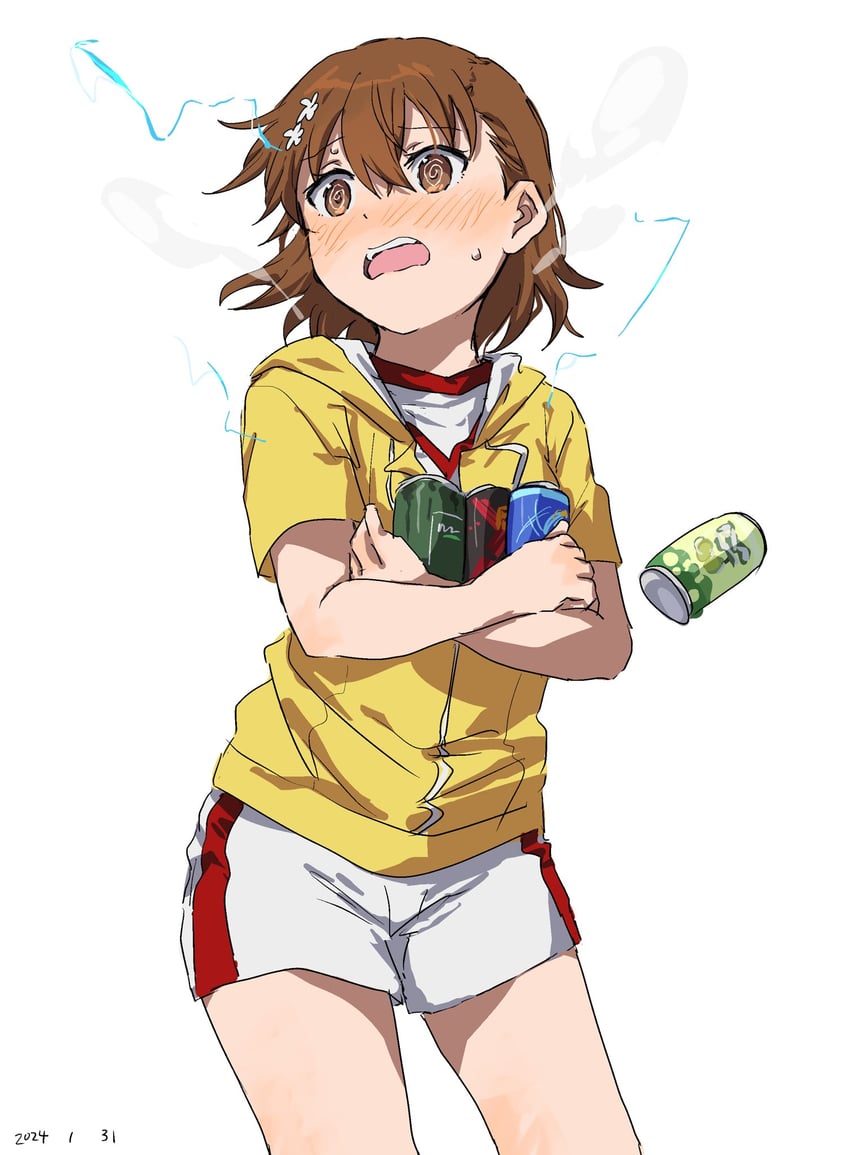 misaka mikoto (toaru majutsu no index and 2 more) drawn by takatisakana