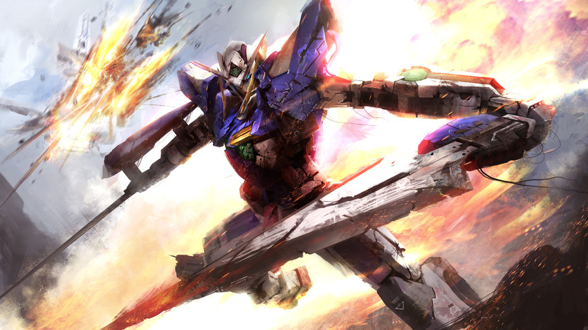 gundam exia (gundam and 1 more) drawn by thedurianart