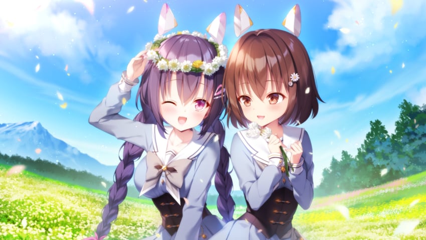 shimoyuki shihon and soraoka yuuhi (fuyukara kururu) drawn by ameto_yuki