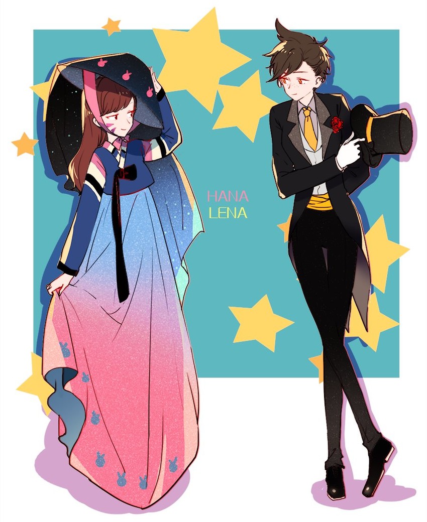d.va and tracer (overwatch and 1 more) drawn by shell_(shell518)