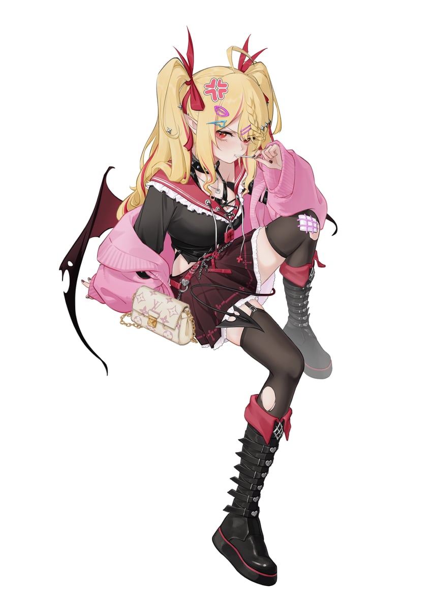 mari (nijisanji and 1 more) drawn by banjing_yangzi