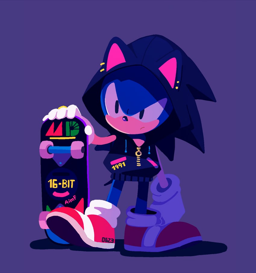 sonic the hedgehog and classic sonic (sonic and 1 more) drawn by aimf