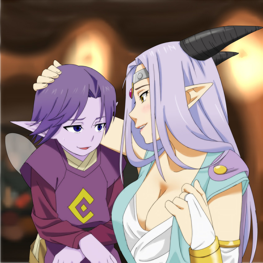elf and estella (dragon quest and 1 more) drawn by yokkest