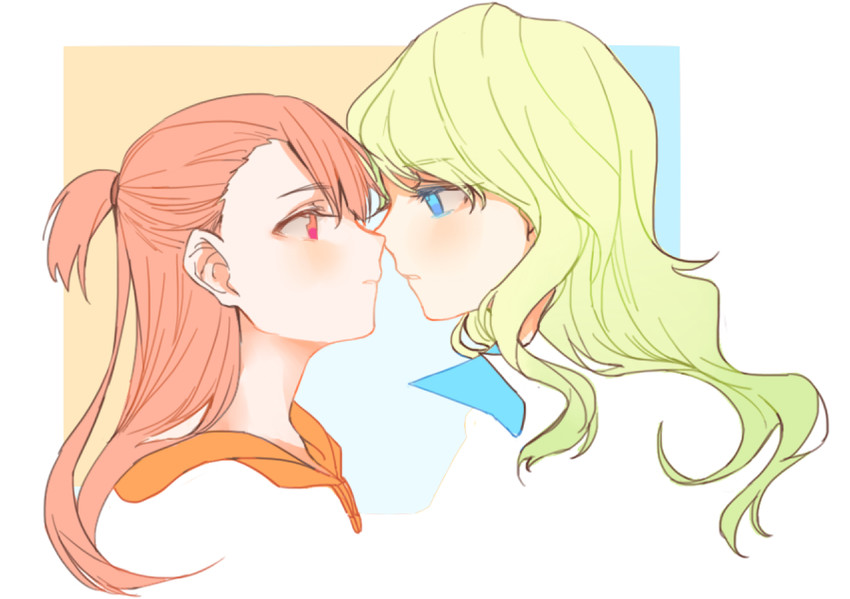 kagari atsuko and diana cavendish (little witch academia) drawn by vivian_(gntyu)