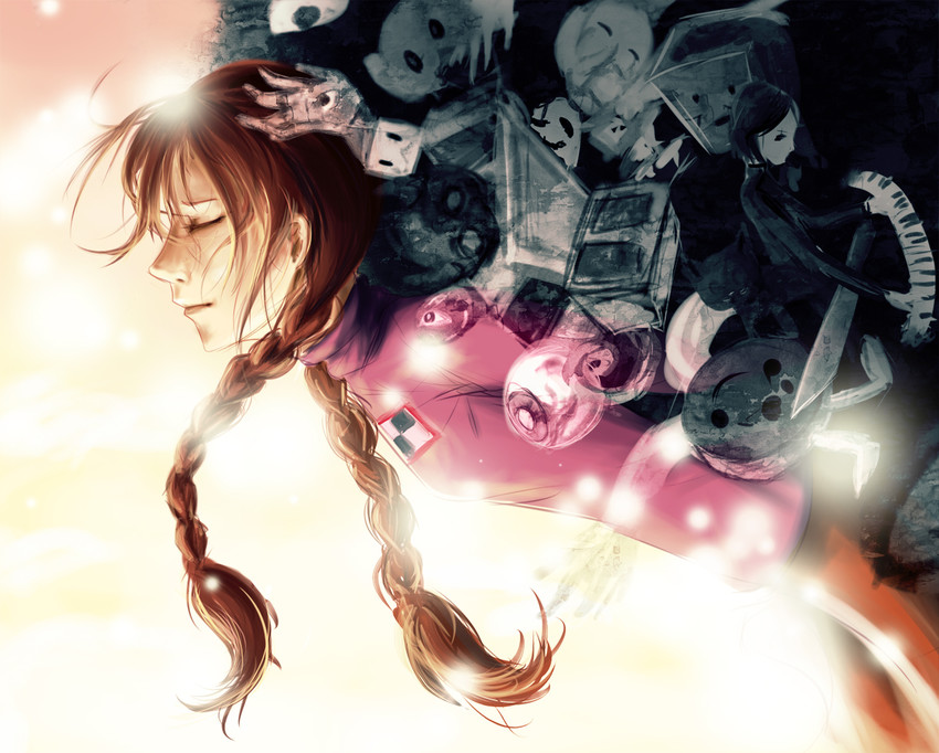 madotsuki, poniko, uboa, and sekomumasada sensei (yume nikki) drawn by un.i_(protorc)