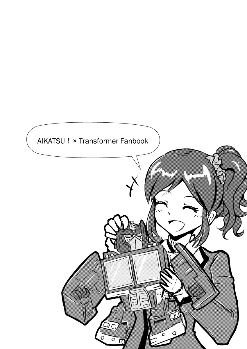 kiriya aoi and optimus prime (aikatsu! and 2 more) drawn by shinshihadagi