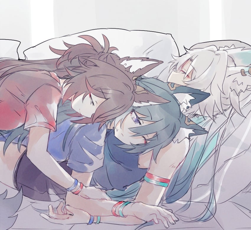 feixiao, tingyun, and yukong (honkai and 1 more) drawn by fud