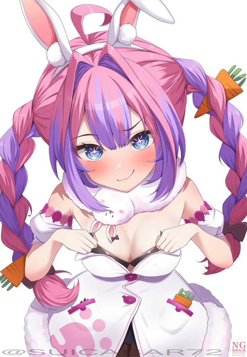 usada pekora, don-chan, and kikirara vivi (hololive and 1 more) drawn by suicabar72