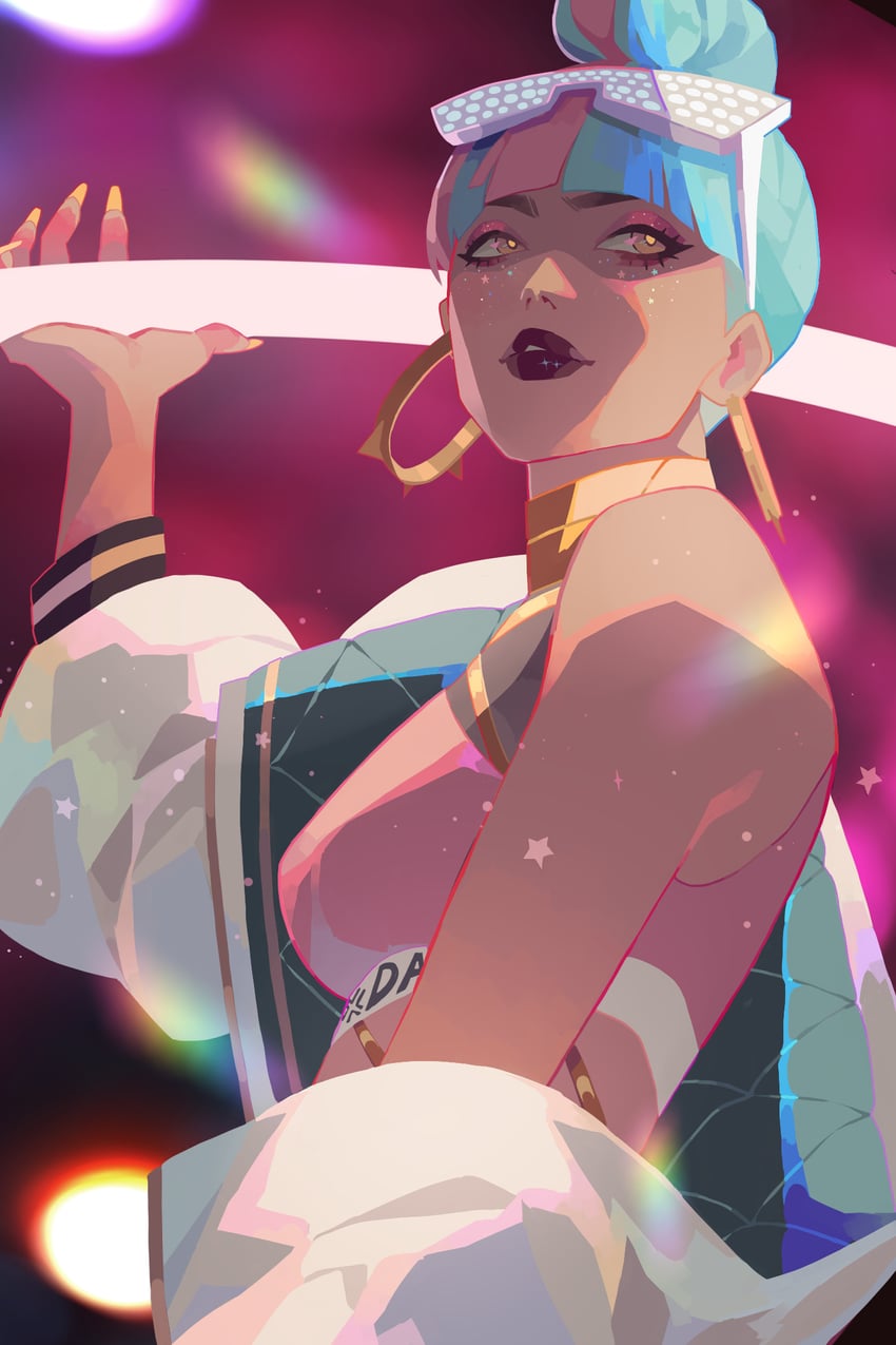 qiyana and true damage qiyana (league of legends) drawn by vonnabeee
