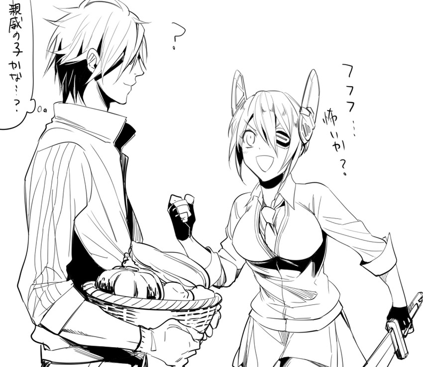 tenryuu and shokudaikiri mitsutada (kantai collection and 1 more) drawn by bisuko_(pix_h)