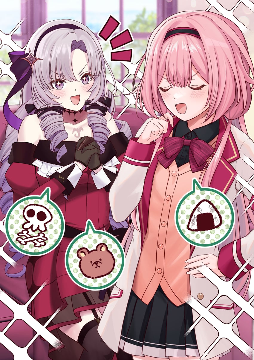 hyakumantenbara salome and suo sango (nijisanji) drawn by kashiwagi_touko