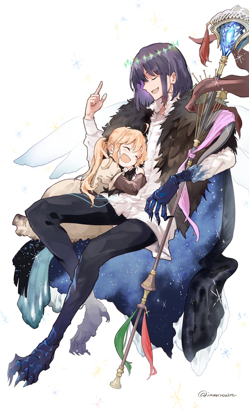 artoria pendragon, artoria caster, and oberon (fate and 1 more) drawn by akizuki_maku