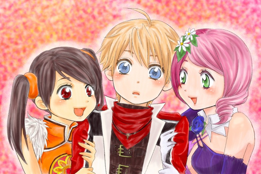 ling xiaoyu, alisa boskonovich, and leo kliesen (tekken) drawn by popon_ta