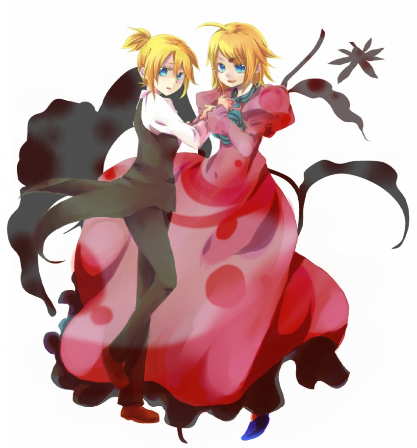 kagamine rin, kagamine len, riliane lucifen d'autriche, and allen avadonia (vocaloid and 2 more) drawn by hashimochi