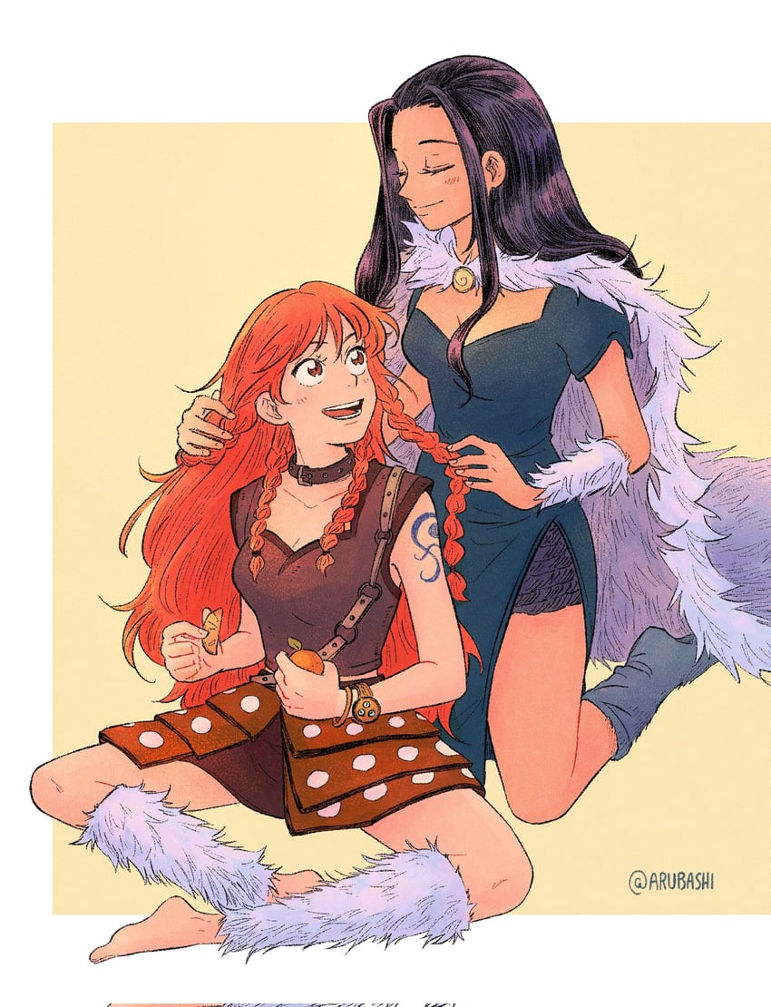 nami and nico robin (one piece) drawn by alba_(arubashi)