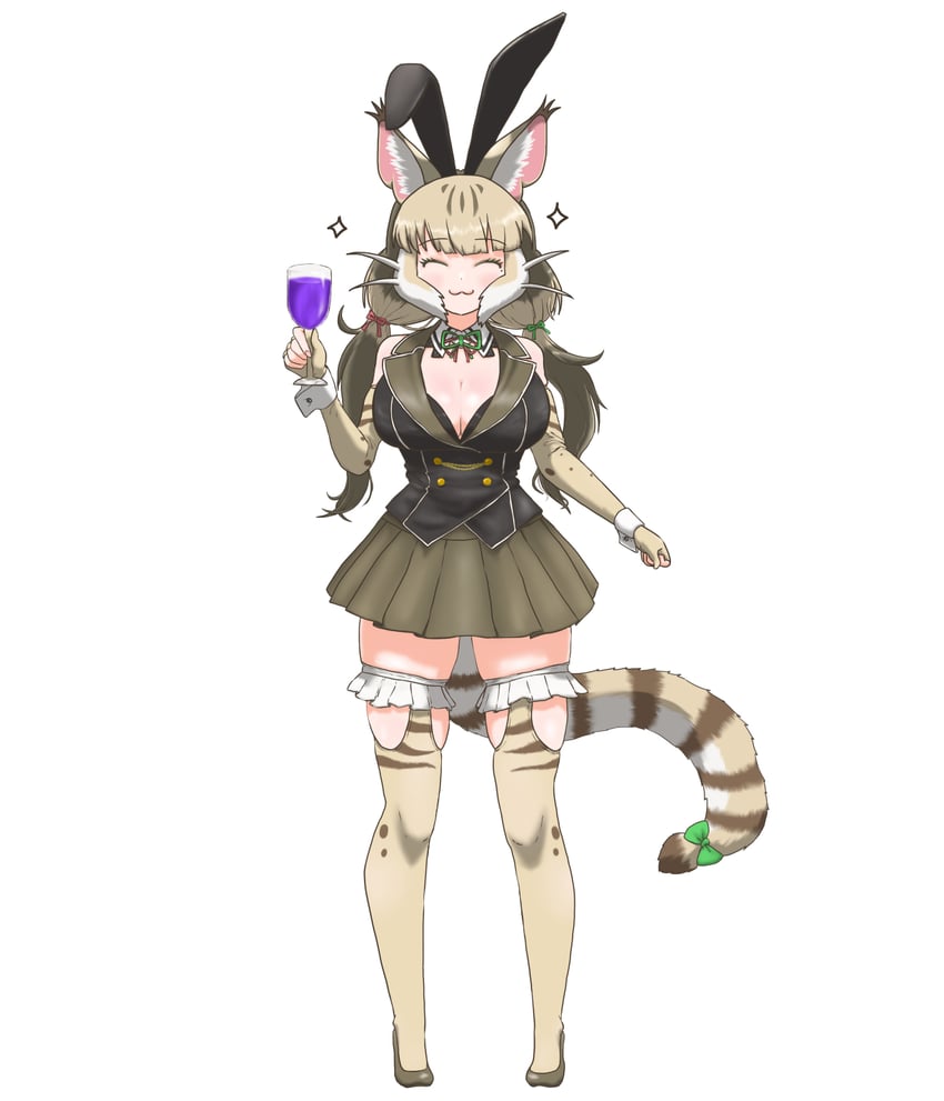 jungle cat (kemono friends and 2 more) drawn by haro_(halo_kabe)