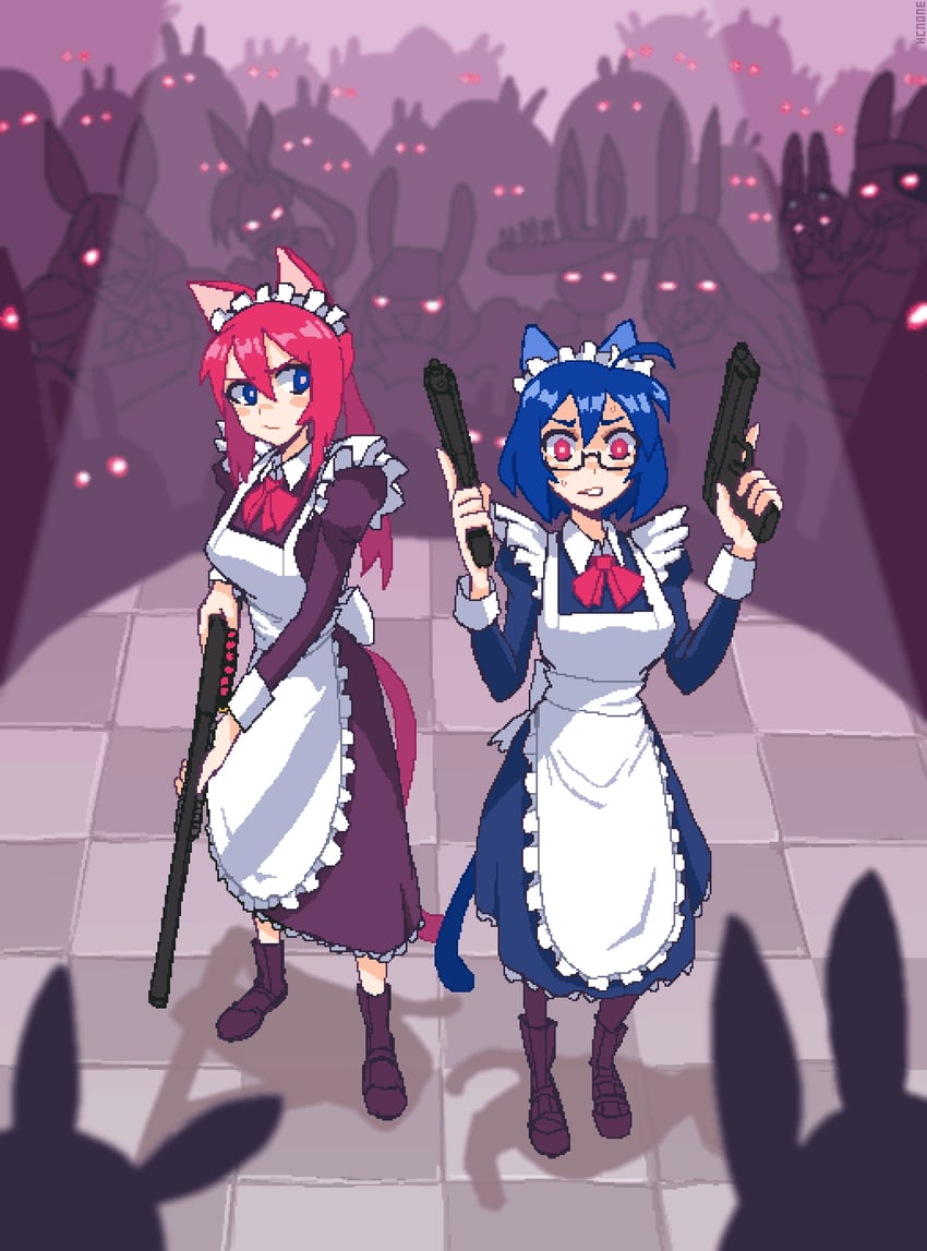 skye and hana (original and 1 more) drawn by hcnone