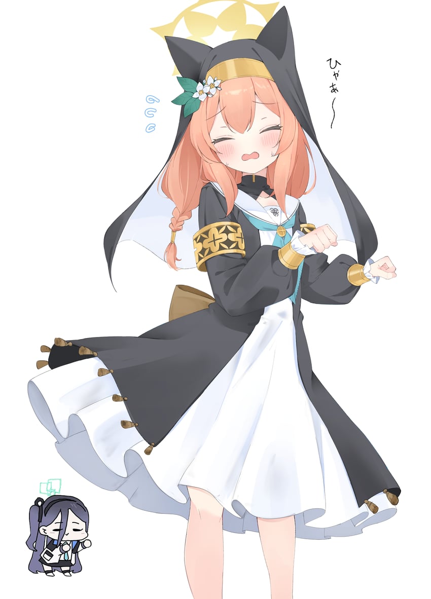 mari and aris (blue archive) drawn by kero-san_(kerosan63) and sechi_(sechihyeo)