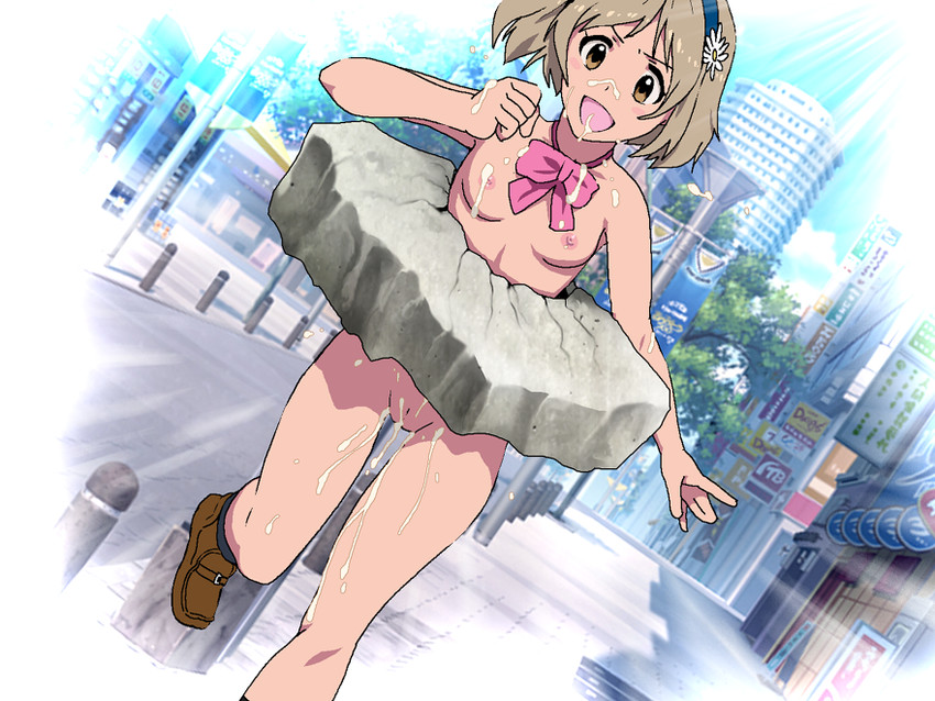 kawabe rio (kabe ni hamatte ugokenai!) drawn by yamato_shingo