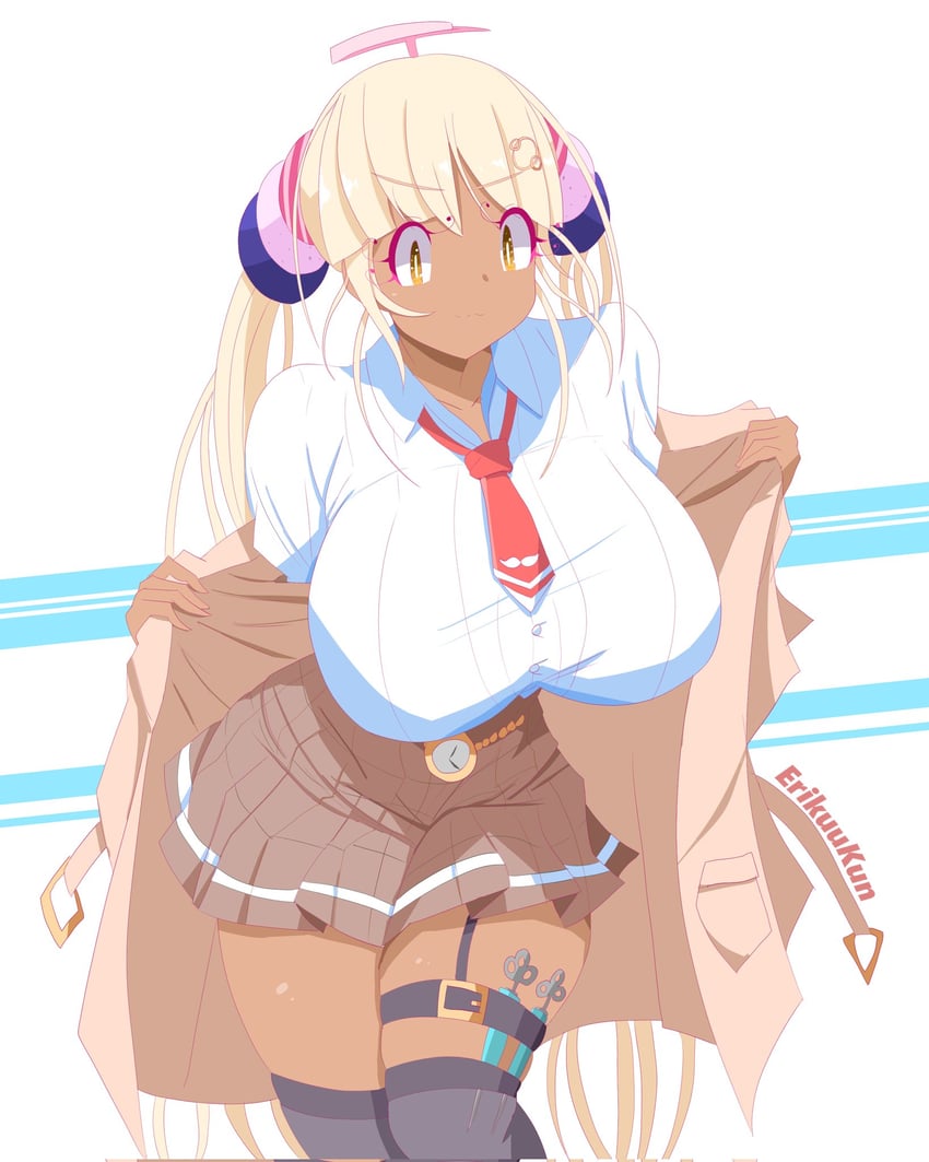 watson amelia and tsukumo sana (hololive and 1 more) drawn by erikuukun