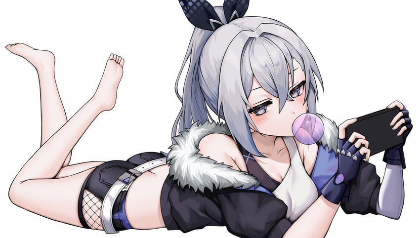 silver wolf (honkai and 1 more) drawn by kushinaka