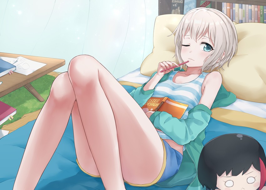 mitake ran and aoba moca (bang dream!) drawn by coldcat.